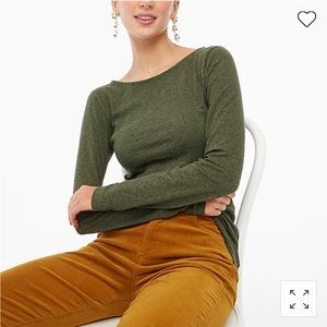 J. Crew Artist Top in Marled Green